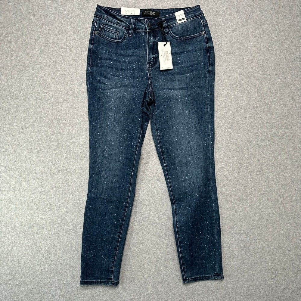 Judy Blue Mid Rise‎ Relaxed Fit Mineral Wash Speckled Jeans JB88226 7/28